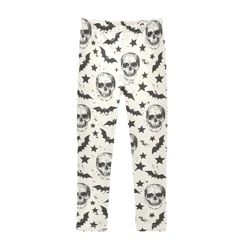 Girls Leggings Halloween Skulls Star Soft Toddler Leggings for Girls Kids Pants Size 4T-10T