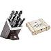 ZWILLING Bloque de cuchillos auto-afilables de 7 piezas, Bloque de madera + Juego de cubiertos para bistec para 6 personas, 12 piezas, 6 cuchillos para bistec y 6 tenedores para bistec