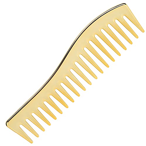 Wide Tooth Combs No Handle Hair Detangling Hair Brush Large Wide Teeth Styling Comb for Salon Shampoo Comb for Men Women(gold) - Image 4