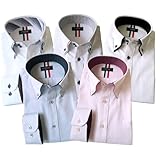[パリス16ク] ワイシャツ メンズ 長袖 形態安定 ボタンダウン ドゥエボットーニ カッタウェイ 5枚セット 1 LL