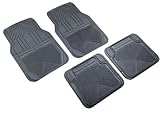 Highland 4647800 Weather Fortress Black Premium Synthetic All Weather Floor Mat - 4 Piece