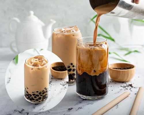 Kit 6 Copos Lata Vidro Grosso 3mm Cerveja Coquetéis 450ml Transparente Gourmet Mix Café Chá Gelado D