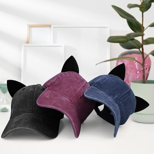 Image of Mens Baseball Cap Baseball Hat Funny Trucker Hats for Men Women Cute Beanie Distressed Cap Ponytail Hat for Women