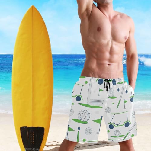 Dussdil Men's Mens Swim Trunks Board Shorts Swim Trunk Quick Dry Swimwear Beach Pants with Mesh Lining4