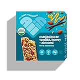 All In Snack Bars Madagascar Vanilla, Honey & Almonds - Healthy Snack for Adults and Kids - Gluten Free - Organic - Non-GMO (12 Pack)