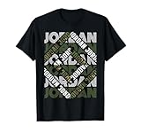Diagonal Jordan Pattern Jordan Camo Pattern Green Camouflage T-Shirt