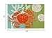 Coastal Red Crab with Coral Jellybean Accent Area Rug