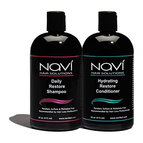 Navi Hair Growth Shampoo and Conditioner Set, Natural DHT Blocker for Thinning Hair and Hair Loss, Safe for Color Treated Hair, Sulfate Free, Hair Regrowth and Thickening for Men and Women, 2 x 16 oz Cover