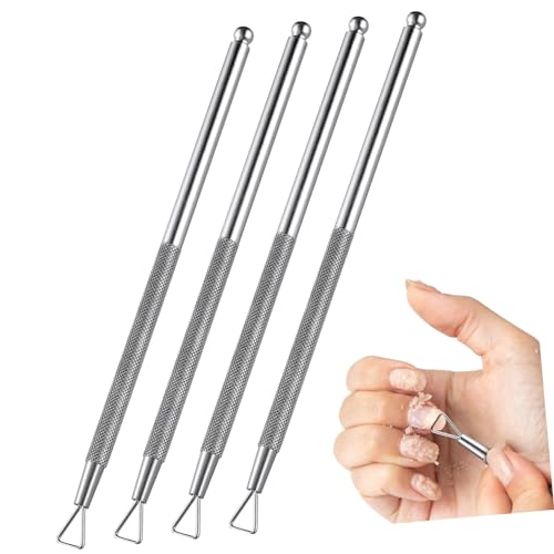 Ipetboom De Removedor De Cutículas De Acero Inoxidable Herramienta De Eliminación De Esmalte De Uñas Pusher Para Manicura Ideal Para Salones De Belleza y Uso Personal