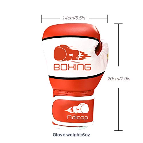 Adicop Kids Boxing Gloves For 4-12 Years Old Youth Boys Girls Boxing Training Gloves Sparring Boxing Gloves For Punching Bag Kickboxing Muay Thai Mma(Red #TOP4