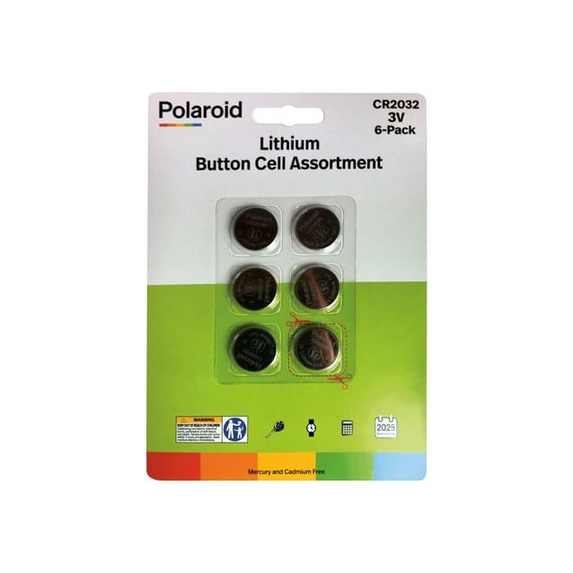 6PK Polaroid Button Cell Lithium Battery