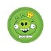 amscan Angry Birds Adventure Birthday Party King Pig Round Dessert Plates (Pack of 8), Green, 7"