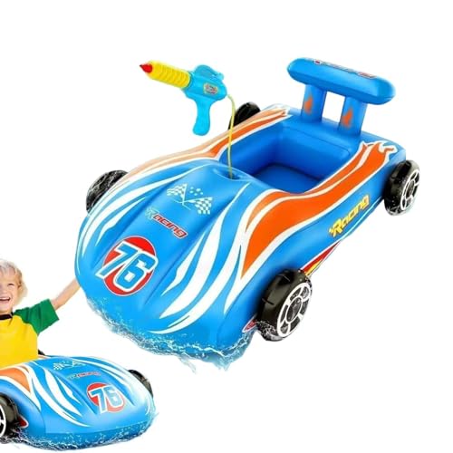 Car Pool Float - 110x75x40cm Inflatable Cartoon Swim Float | PVC Kids Water Toy | Large Floating Car Design, Outdoor Pool Raft, 