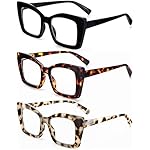 REAVEE Oversized Square Reading Glasses Oprah Style for Women, Blue Light Blocking Large Frame Computer Readers Spring Hinge - Image 2