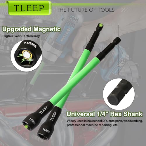 TLEEP 150mm 10mm Magnetic Nut Driver Set for Impact Drill, 1/4" Hex Shank by TLEEP - Used condition - Image 3