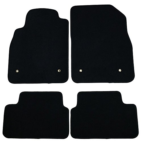 Floor Mats Compatible with 2008-2015 Chevrolet Cruze, 2016 Cruze Limited, Black Nylon Flooring Protection Interior Carpets by IKON MOTORSPORTS, 2009 2010 2011 2012 2013 2014 2015