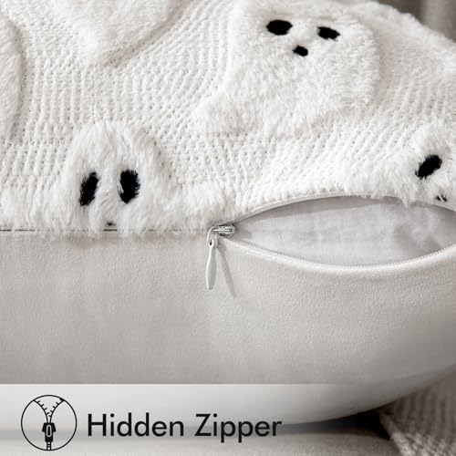 $9.99 MIULEE White Halloween Pillow Covers Cute Ghost Decor Set of 2 18x18 - image 7