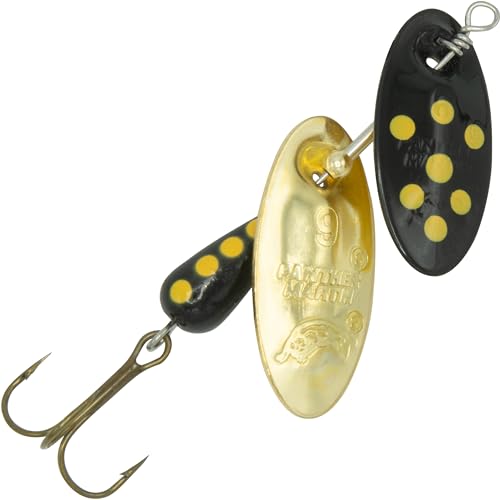 Panther Martin PMDF_2DF_BG DualFlash Fishing Teardrop Spinner Lure - Black/Gold - 2DF (1/4 oz)