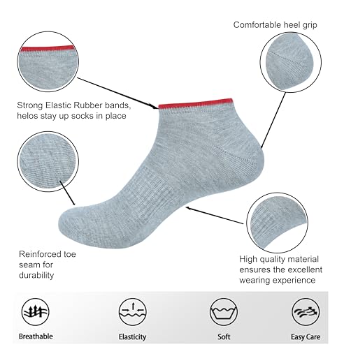 Image of Women Cotton No Show Socks Thin Fine Soft Comfortable Durable Breathable Anti Slip With Ribbed Instep For A Firm Grip