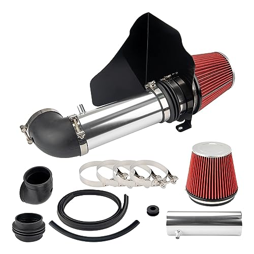 PHILTOP Cold Air Intake System Aluminum Polished red High Flow Compatible With Dodge Charger 2006-2019