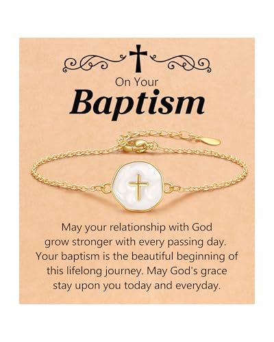 PINKDODO Cute Cross Bracelet for Teen Girls Confirmation Baptism Christian Religious Easter Jewelry Gifts for Daughter Granddaughter Niece