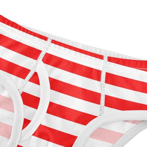 White Red Stripe Toddler Boy's Underwear 2T4