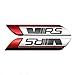 OMGDZ Pegatinas Laterales de Guardabarros de Metal Cromado 3D para Coche para VW Skoda VRS Octavia 2 3 Fabia Rapid kodiaq karoq kamiq Logo Emblema Insignia Pegatinas, Rojo