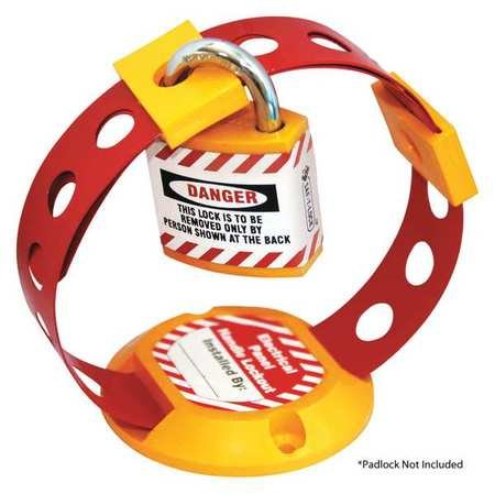 Panel Handle Lockout, RedYellow, 1/4 in.
