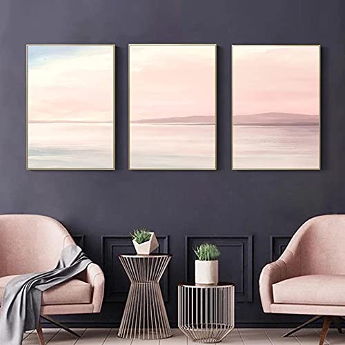 Coucher de soleil paysage abstrait impression Giclée d'art moderne