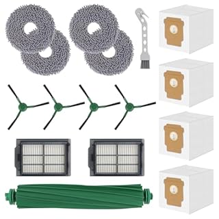 Spofan Kit Accessori di Ricambio per iRobot Roomba Plus 405 Combo/505 Combo Robot Aspirapolvere, 1 Spazzola Principale, 2 Filtri, 4 Spazzole Laterali, 4 Panni Mop, 4 Sacchetti per la Polvere