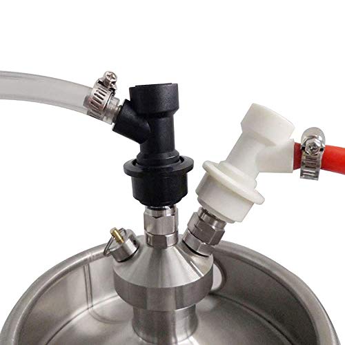 POFET Fass Bier Spender, Merrday 304 Edelstahl Mini Fass Bier Growler Speer Wasserhahn Spender für Craft Beer Growler