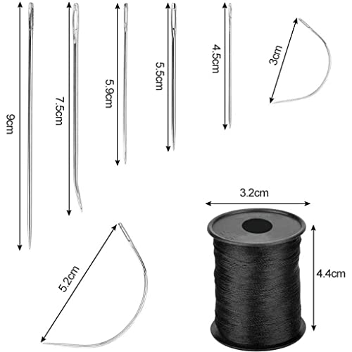 Heavy Duty Upholstery Thread And Needles For Hand Sewing, Leather Upholstery Repair Kit Including Extra Strong Nylon Thread, Heavy Duty Hand Needles, Thread Unpicker, Seam Ripper And Sewing Thimble #TOP1