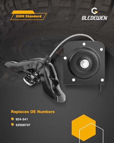 Image of Spare Tire Hoist, 924-541, Spare Tire Winch Carrier, Compatible with 1994-2002 Dodge Ram 1500 2500 3500, Spare Tyre Holder with Offset Cable, Spare Wheel Towing Winch, Spare Tire Lift, 52058707