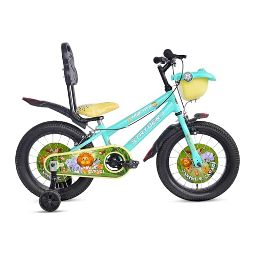 Image of Stryder Forester 16-Inch BMX Cycle for Kids | Sturdy Steel Frame | C-Brakes | Rigid Suspension | Nylon Tyres | Suitable for Ages 3-7 Years | Boys & Girls Kids Bicycle | Turquoise