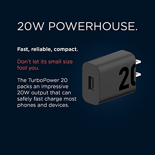 Motorola TurboPower 20 QC3.0 Charger with 1m USB-A to USB-C Cable for Moto G Play (2023/2024), G Power (2022/2023 5G), G Stylus (2022/2022 5G/2023/2023 5G), G 5G 2023/2024, Edge 2022/Edge+ 2022/2023