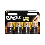 Duracell MN1300 Plus Power D Size Batteries, 4 Batteries