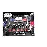 2023 Topps スターウォーズ フラッグシップ スーパーホビーボックス 24パック + ワイドビジョントレーディングカード1枚。