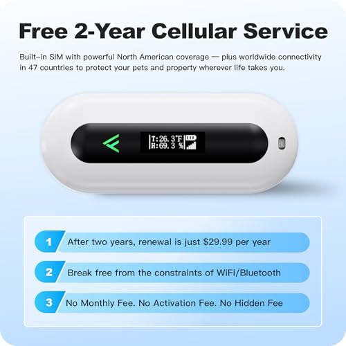Image of RV Pet Temperature Monitor - 4G Cellular Remote Monitor for Pets & Vacation Home | Instant Power Outage & Temp /Humidity Alerts | House, Server Room & RV Safety | Includes 2 Years of Service