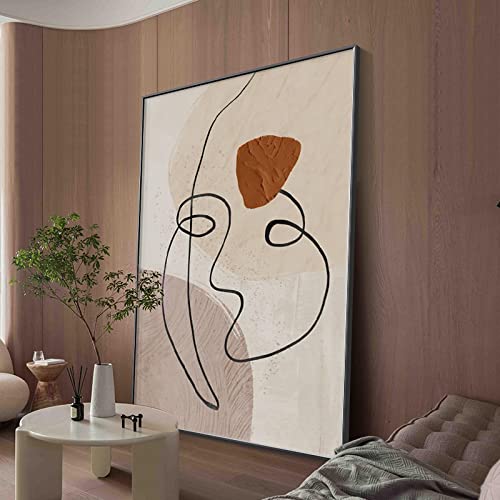 Lienzo de cara de niña con estampado texturizado de gran tamaño 50x70cm para casa