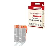  NOPAN-INK - x2 Cartouches Compatible pour Canon 521G XL 521GXL Gris Canon Pixma MP 980 MP 990
