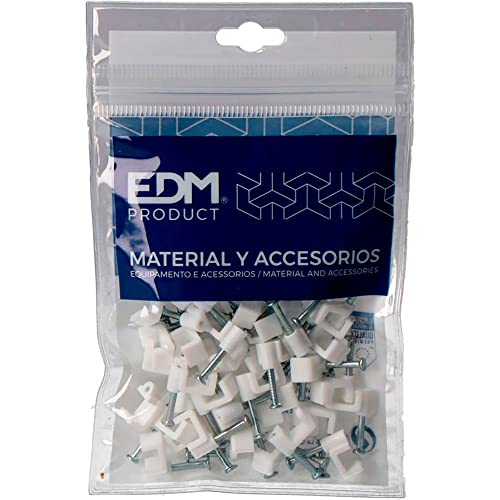 GRAPA BLANCA CABLE MANGUERA PLANA 2x1,5 Nº 1 (25UNIDADES) EDM