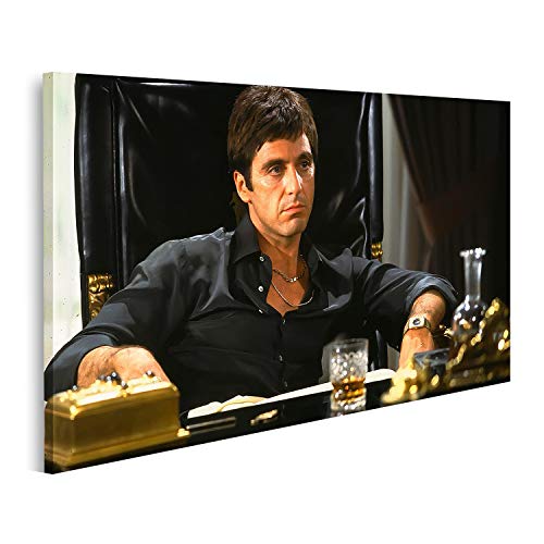 islandburner Bild auf Leinwand Scarface Al Pacino - Leinwand Bilder in verschiedenen Formaten für Wohnzimmer, Schlafzimmer oder Küche - Leinwandbilder, Wandbilder, Wand-Bilder Poster Cover