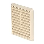 Airflow External Wall Vent Cover – Beige Plastic Grille for 100mm / 4" Ducting – Weatherproof Air Outlet – 154mm x 154mm