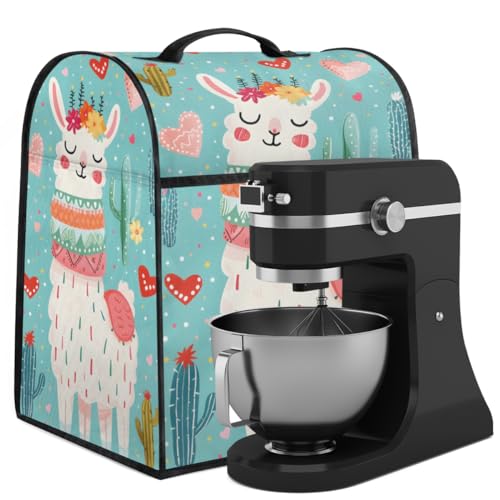Coffee Maker Cover Cute Animal Alpaca Kitchen Appliance Covers Small Appliance Covers Blender Cover Juicer Cover Dust Covers for Kitchen Appliances with Top Handle and Pockets,Washable,B903