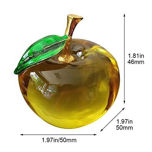 Ericetion Apple Ornaments Glass Home Decoration Crystal Quartz Ornament Collectible Yellow Transparent Gift Souvenir - Image 8