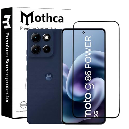 Image of Mothca Military-Grade Tempered Glass Screen Protector Compatible for Moto G86 Power with Edge to Edge Coverage - Case Friendly, Anti-Scratch & Bubble-Free Installation Kit