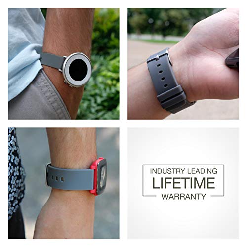 Gadgetwraps 20Mm Gizmo Watch Silicone Watch Band Strap With Quick Release Pins – Compatible With Gizmo Watch, Samsung, Pebble – 20Mm Quick Release Watch Band (Gunmetal Grey, 20Mm) #TOP3