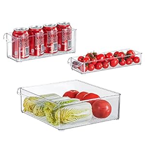 SHIMOYAMA Kitchen Storage Container | Transparent | Pack Of 3 | Storage Organizer Box for Fruits Vegetables | For…