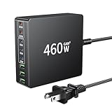 USB C Charger 460W Fast GAN Charger Block 8 Port Charging Station Hub Brick Dual PD PPS 100W Laptop Charger Compatible with DELL HP MacBook Pro/Air/All iPad iPhone 16 15/14/13/Pro Max/Galaxy Note