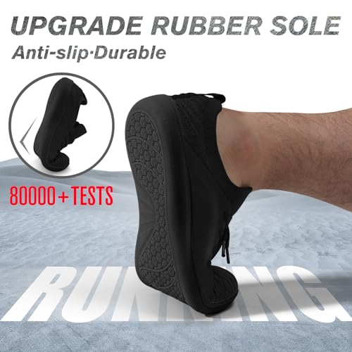 Image of relxfeet Men's Barefoot Shoes Minimalist Cross-Trainer Shoes Wide Toe Walking Shoes Zero Drop Sole Trail Running Sneakers
